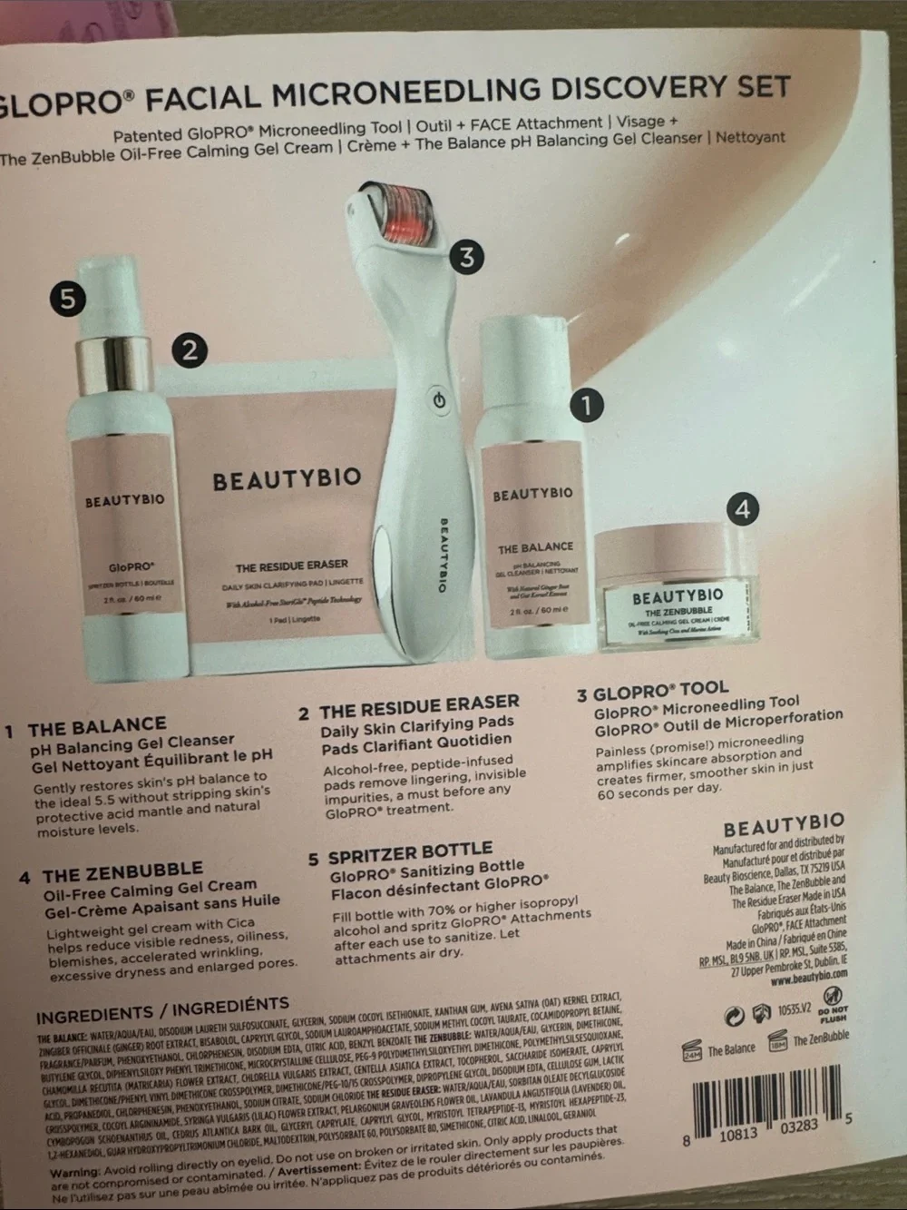BeautyBio Get That Glow Microneedling Set — Pink